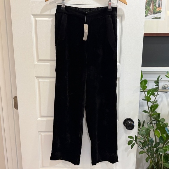 J. Crew Peyton Pants Black Velvet NWT - Picture 1 of 9